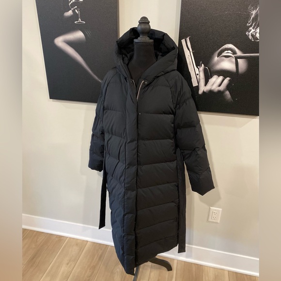 Theory True Hooded Down Puffer Coat - Picture 12 of 12